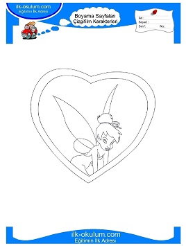 Çocuklar İçin Tinkerbell Boyama Sayfaları 